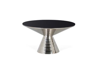 Couchtisch aus gehärtetem Glas und Metallbasis 40x76 cm-1639