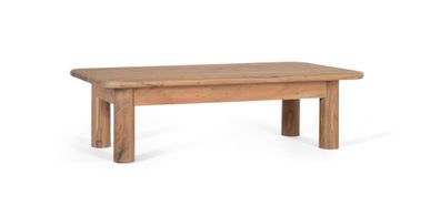 Rechteckiger Couchtisch aus massivem Akazienholz-1913