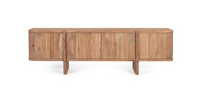 TV-Schrank aus massivem Akazienholz mit abgerundeten Ecken-1914