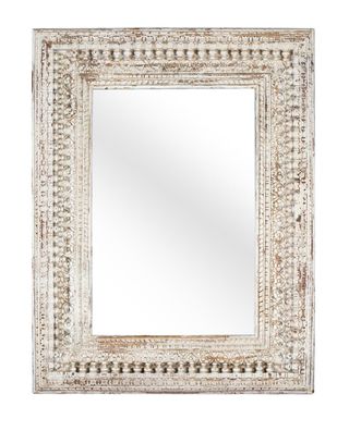 Rechteckiger Wandspiegel aus handgefertigtem Holz, 130 cm-2127