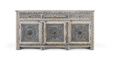 Sideboard mit drei Schubladen und vier Téren aus Sheeshamholz-2146