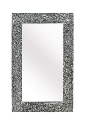 Spiegel mit Aluminiumrahmen und spritzerförmigem Relief-2175