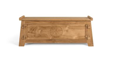 Truhe aus massivem naturbelassenem Teakholz 114 cm-2319