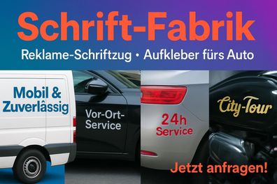 Reklame Schriftzug Aufkleber Auto Autoaufkleber Wunschtext selbst gestalten