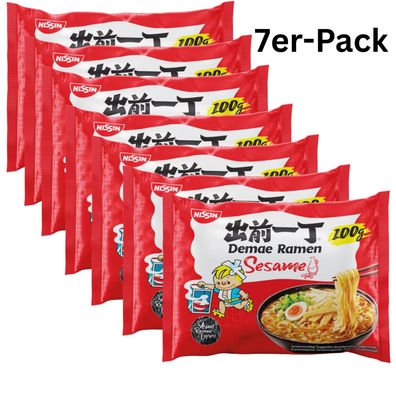 7er-Pack Nissin Demae Ramen Instantnudeln Sesam 100g