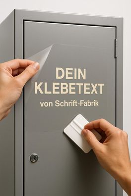 Umkleide Spind Wunschtext Aufkleber Klebebuchstaben Beschriftung Klebefolie gestalten