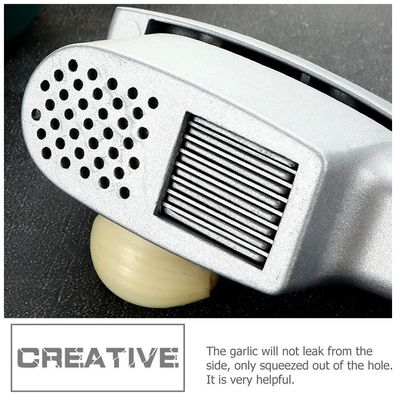 Manual Garlic Slicer Press Tool, Aluminum Alloy Masher/Crusher, Compact Kitchen Min