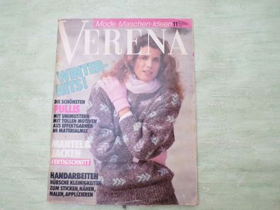 Verena Mode Maschen Ideen 11/1987 Winter Pullis Jacken Mäntel Schnittbogen