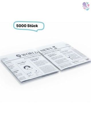 Snackbeutel aus Pergamentpapier im Newspaper-Design, 5000 Stück, 15 x 16 cm – fettdic