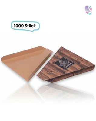 Pizza Slice Tray / Pizzascheibentablett aus Karton 172 x 180 x 19 mm – braun, für ein