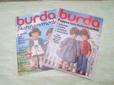2x burda Puppen zum Selbermachen Puppenmode 31/81 & 28/80 Zapf Götz Mattel Barbie