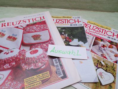 Creatives Sticken Kreuzstich Diana 90er Jahre Deckchen Bänder Topflappen Schürzen