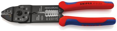 KNIPEX 97 21 215 Crimpzange für isolierte Kabelschuhe & Kabelverbinder 0,5 — 6,0 mm²