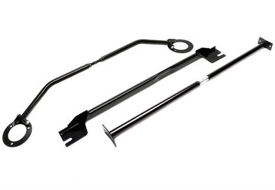 TA Technix Stahl Domstreben Kit, schwarz passend für Audi A3 8P, Seat Leon 1P