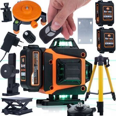 Rosfix Kreuzlinienlaser RAPH 16L – 16 Linien Grün | USB-C, IP54, Set mit Stativ