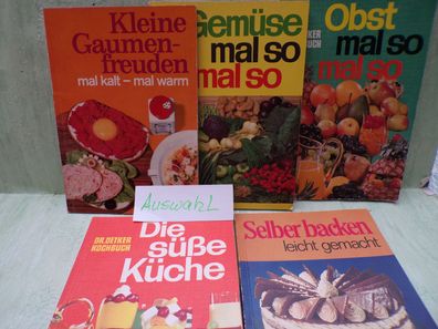 Dr Oetker Kochbuch süße Küche backen Gaumenfreuden Gemüse Obst ab 60er Jahre