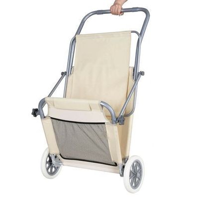 Strandliege Sonnenliege Transportliege Gartenliege mit Räder und Sonnendach