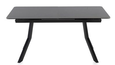 Ausziehtisch aus grau Keramik mit Metallbeine 160/210x90