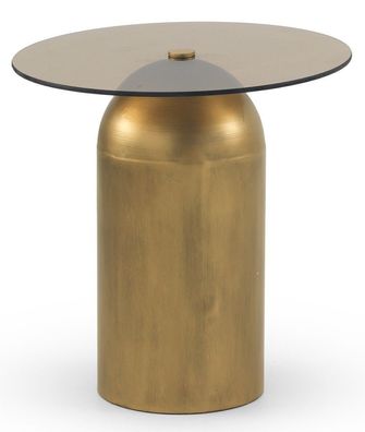 Beistelltisch aus Metall und Glas
