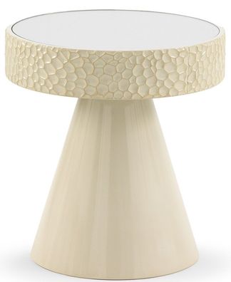 Beistelltisch aus Metall und Spiegel