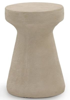Beistelltisch aus Polyresin, Betonoptik, sandfarben