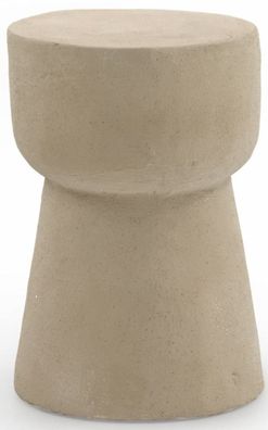 Beistelltisch aus Polyresin, Betonoptik, sandfarben