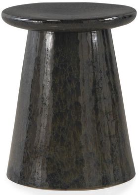 Beistelltischhocker aus Keramik Dunkelblau