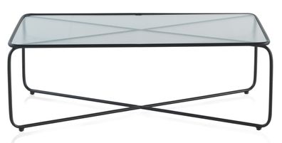 Couchtisch aus Metall mit Glas