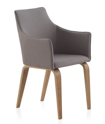 Gepolsterter Holzsessel