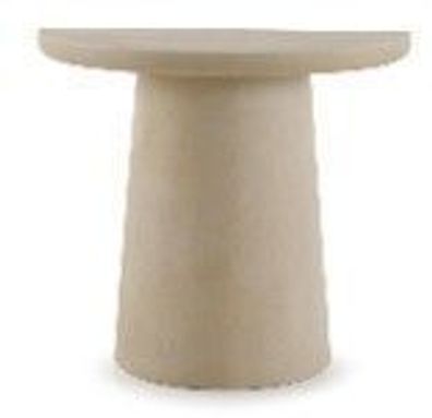 Halbmondförmige Konsole aus sandfarbenem Polyresin-Zement