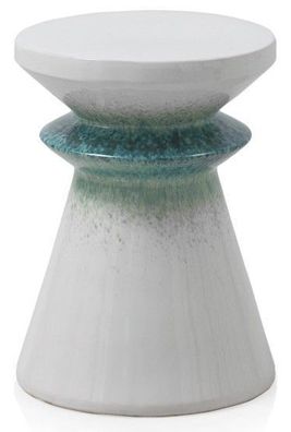 Hocker aus Keramik, weiß