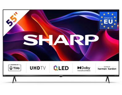 Sharp SmartTV Fernseher Bildschirm Flachbild QLED 55 Zoll 4K 55GM6141E * B-Ware