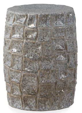 Keramik Beistelltisch Hocker Blau-grau