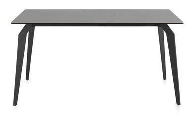 Keramiktisch mit Metallbeine 150x91, grau