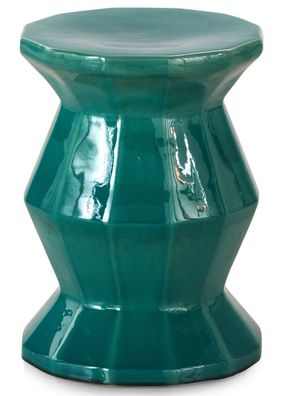 Keramischer Beistelltisch Hocker grün