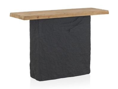 Konsole aus Fichtenholz und Sockel aus Polyresin MgO