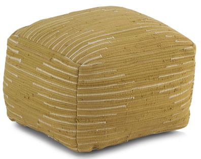 Puff aus gold Baumwolle 45x45x35 cm