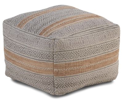 Puff aus rötlicher Baumwolle 45x45x35 cm