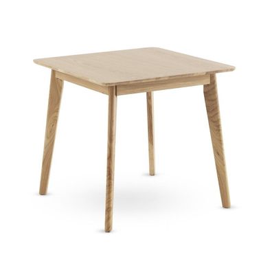 Quadratischer Tisch furnierte Eichenplatte 80 x 80