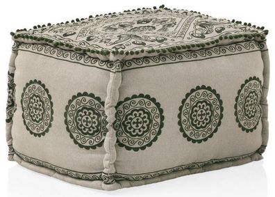 Rechteckiger leinenfarber Stoffsofa