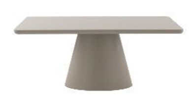 Rechteckiger Tisch 180 x 100 cm aus MDF in Taupe