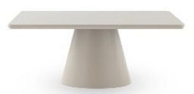 Rechteckiger Tisch 180 x 100 cm aus MDF in Weiß