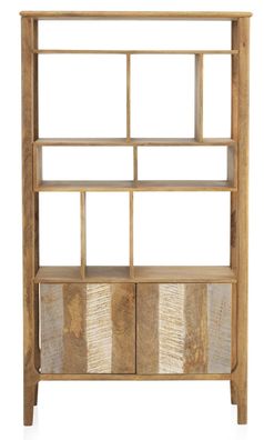 Regal aus massivem Mangoholz, hellbraun