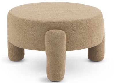 Sesselstruktur und gepolsterte Beine in Bouclé beige