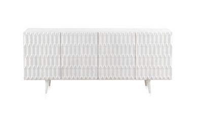 Sideboard aus massivem Mangoholz, weiß