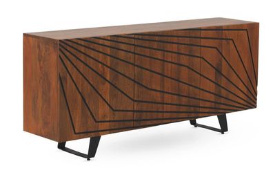 Sideboard mit 3 Türen aus massivem Mangoholz