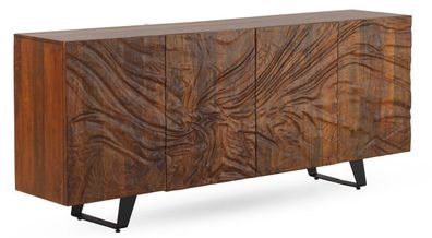 Sideboard mit 4 Türen aus massivem Mangoholz