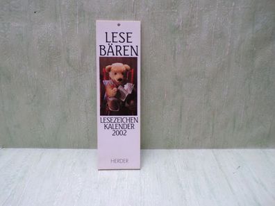 Lese Bären Lesezeichen Kalender 2002 Herder Verlag neuwertig Fotos Ulrike Schneiders