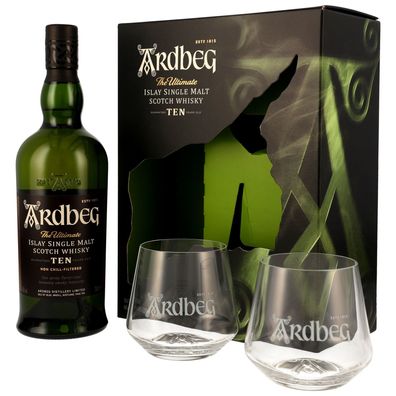 Ardbeg Ten 10 y.o. + 2 Gläser