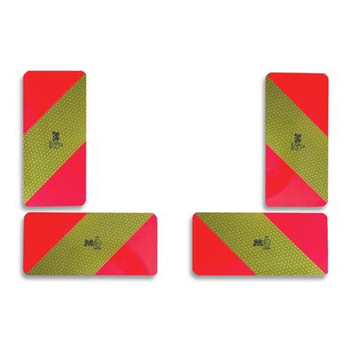 Heckmarkierung Warntafelsatz nach ECE 70.01, ALU 285 x 132 mm